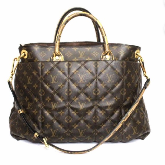 LV Python &Ostrich-Trimmed Etoile Exotique Tote GM - Picture 3 of 4